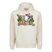 Oatmeal Heather Happy Easter with cowboy Easter Day Premium Hoodie - HowdyJamesFarm