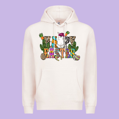 Happy Easter With Cowboy Easter Day Premium Hoodie Designed By Howdyjamesfarm