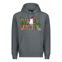 Rock Happy Easter with cowboy Easter Day Premium Hoodie - HowdyJamesFarm