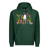 Sports Green Happy Easter with cowboy Easter Day Premium Hoodie - HowdyJamesFarm