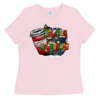 Bubblegum Pink coffe Ladies Tee - CowhideDigitalArt