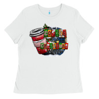 White coffe Ladies Tee - CowhideDigitalArt