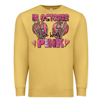 Antique Gold in october we wear pink skeleton Premium Sweatshirt - texasbilliewilder