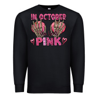 Black in october we wear pink skeleton Premium Sweatshirt - texasbilliewilder