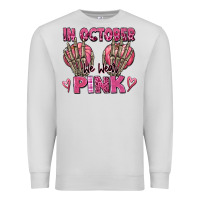 Dove Grey in october we wear pink skeleton Premium Sweatshirt - texasbilliewilder