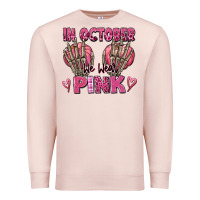 Pale Pink in october we wear pink skeleton Premium Sweatshirt - texasbilliewilder