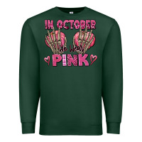 Sports Green in october we wear pink skeleton Premium Sweatshirt - texasbilliewilder