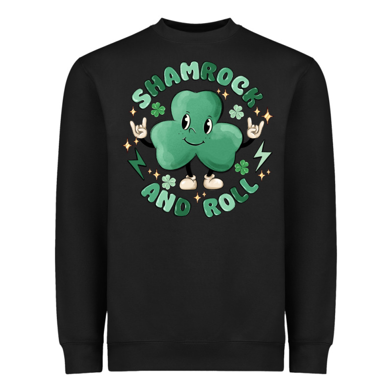 Shamrock And Roll Heavyweight Sweatshirt by MaliasSmallBusiness | Teevron