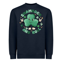 Navy shamrock and roll Heavyweight Sweatshirt - MaliasSmallBusiness