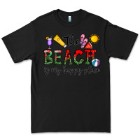 Black the beach is my happy place Premium Tee - CowhideDigitalArt