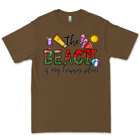 Cacao the beach is my happy place Premium Tee - CowhideDigitalArt