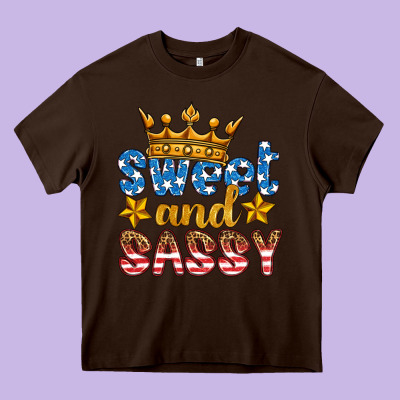 Usa Sweet And Sassy Heavy Core Tee Designed By Hra Design Shop