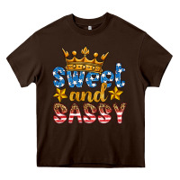 Chocolate Brown usa sweet and sassy Heavy Core Tee - HRA Design Shop