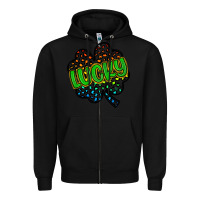 Black lucky st patrick s day Zipper Hoodie - Artiststas