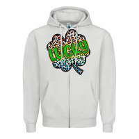 Dove Grey lucky st patrick s day Zipper Hoodie - Artiststas
