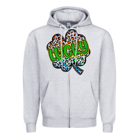 Heather Grey lucky st patrick s day Zipper Hoodie - Artiststas