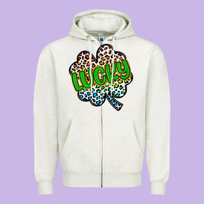 Lucky St Patrick S Day Zipper Hoodie Designed By Artiststas