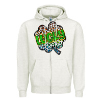 Oatmeal Heather lucky st patrick s day Zipper Hoodie - Artiststas