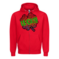 Red lucky st patrick s day Zipper Hoodie - Artiststas