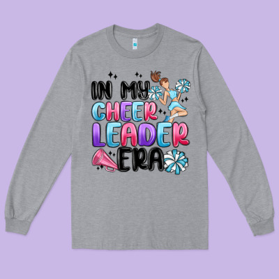 In My Cheer Leader Era Long Sleeve Tee Designed By Maliassmallbusiness
