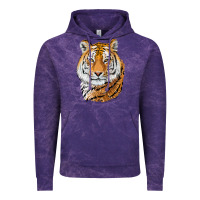 Cloud Purple Tiger Head Vintage Hoodie - LillyAllenDesigns