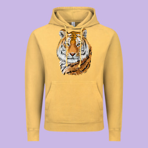 Tiger Head Vintage Hoodie Designed By Lillyallendesigns