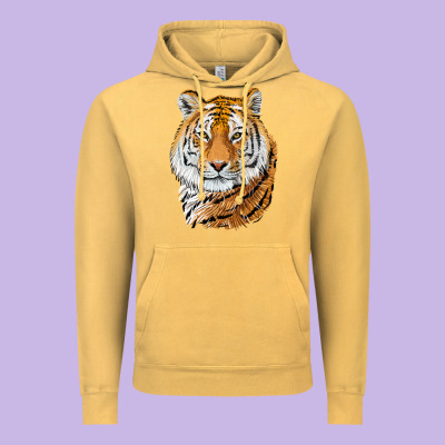 Tiger Head Vintage Hoodie Designed By Lillyallendesigns