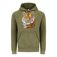 Vintage Olive Tiger Head Vintage Hoodie - LillyAllenDesigns