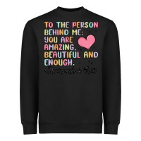 Black to the person behind me Heavyweight Sweatshirt - MaliasSmallBusiness
