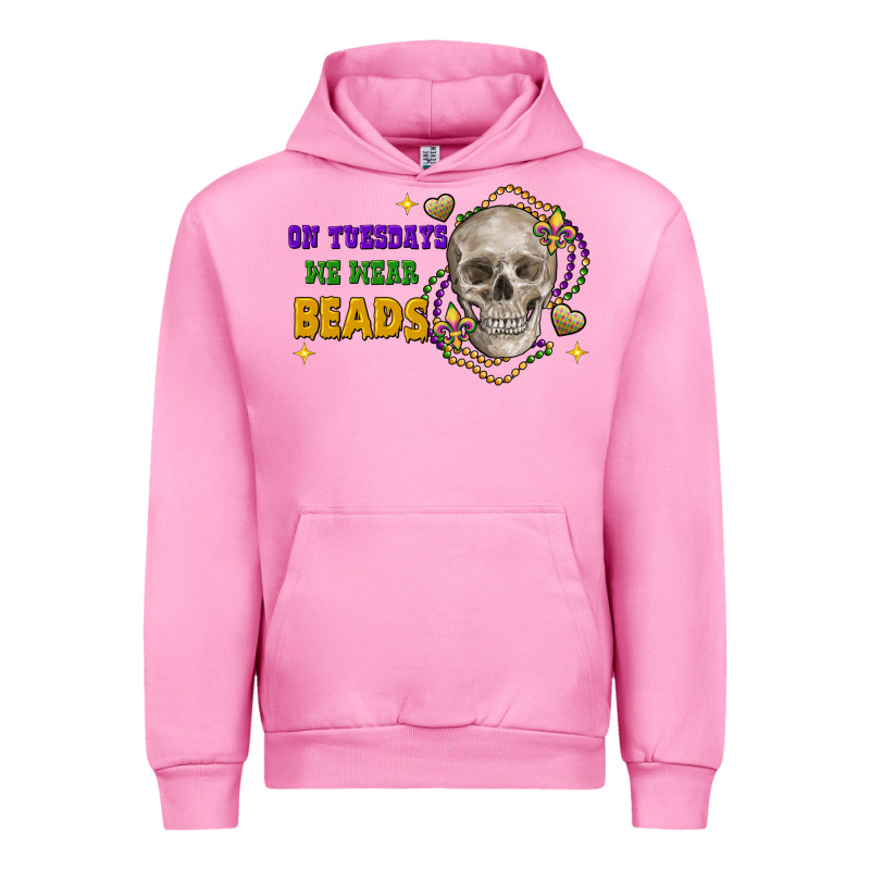 On Tuesdays We Wear Beads Skull Urban Hoodie by FaDigitalArtStudio | Teevron