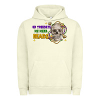 Pigment Pistachio On tuesdays we wear beads skull Urban Hoodie - FaDigitalArtStudio
