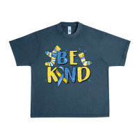 Midnight Navy be kind Urban Heavy Tee - MaliasSmallBusiness