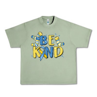 Oil Green be kind Urban Heavy Tee - MaliasSmallBusiness