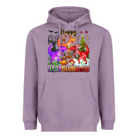 Lavender happy hallothanksmas dinosaur Heavyweight Hoodie - texasbilliewilder