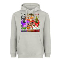 Moon Dust happy hallothanksmas dinosaur Heavyweight Hoodie - texasbilliewilder