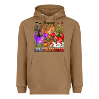 Happy Hallothanksmas Dinosaur Heavyweight Hoodie | Teevron