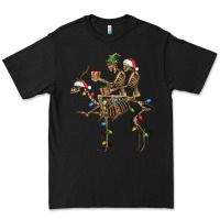 Black Christmas deer and skeletons Premium Tee - FaDigitalArtStudio