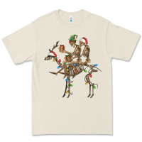 Christmas Deer And Skeletons Premium Tee | Teevron