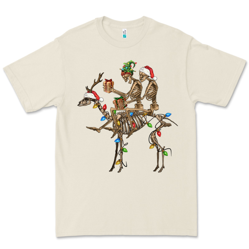 Christmas Deer And Skeletons Premium Tee by FaDigitalArtStudio | Teevron