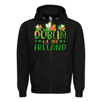 Black dublin ireland st patrick s day Zipper Hoodie - Artiststas