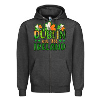 Charcoal Heather dublin ireland st patrick s day Zipper Hoodie - Artiststas