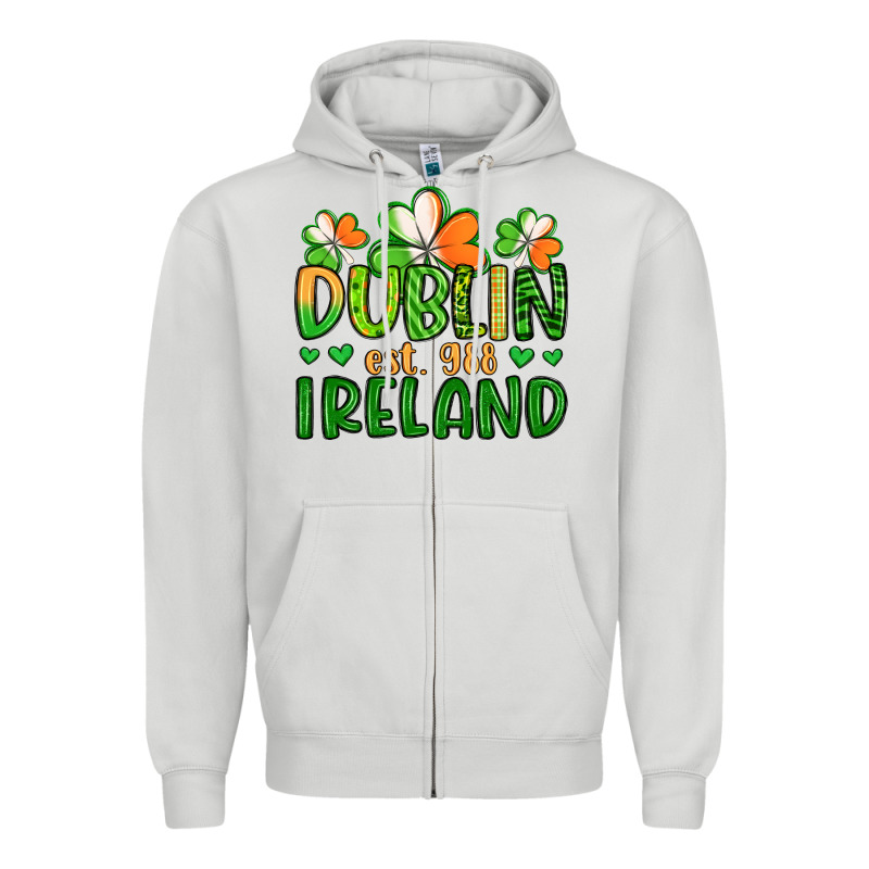 Dublin Ireland St Patrick S Day Zipper Hoodie by Artiststas | Teevron