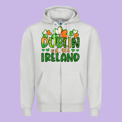 Dublin Ireland St Patrick S Day Zipper Hoodie Designed By Artiststas