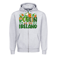 Heather Grey dublin ireland st patrick s day Zipper Hoodie - Artiststas
