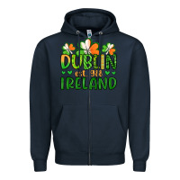 Navy dublin ireland st patrick s day Zipper Hoodie - Artiststas