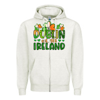 Oatmeal Heather dublin ireland st patrick s day Zipper Hoodie - Artiststas
