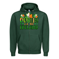 Sports Green dublin ireland st patrick s day Zipper Hoodie - Artiststas
