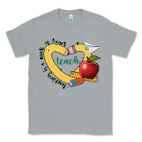 Heather Grey teaching is a work of heart Classic Tee - JahusDesignShop
