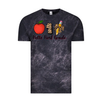 Cloud Black hello first grade leopard 3200x2400 Vintage Tee - AdoDesignShop