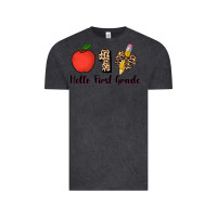 Vintage Black hello first grade leopard 3200x2400 Vintage Tee - AdoDesignShop